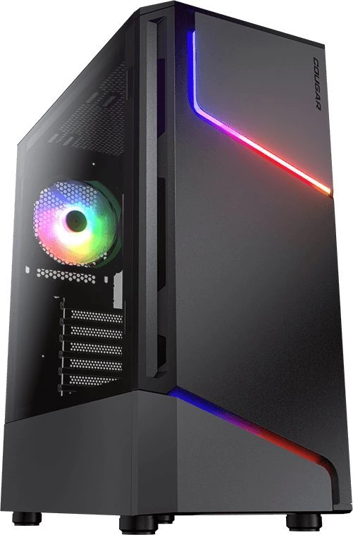 COUGAR MX360 RGB kompiuterio korpusas, vidutinio dydžio bokštas, Juodas