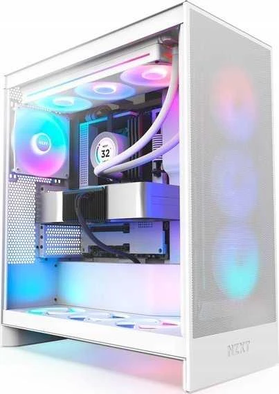NZXT PC dėklas H7 Flow RGB midi bokštas baltas