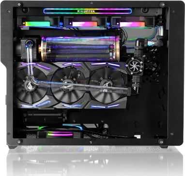 Raijintek Ophion M Evo TGS Micro-ATX kompiuterio korpusas, Tempered Glass - juodos spalvos