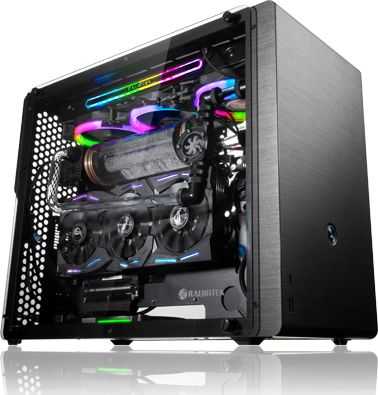 Raijintek Ophion M Evo TGS Micro-ATX kompiuterio korpusas, Tempered Glass - juodos spalvos