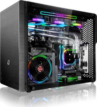 Raijintek Ophion M Evo TGS Micro-ATX kompiuterio korpusas, Tempered Glass - juodos spalvos