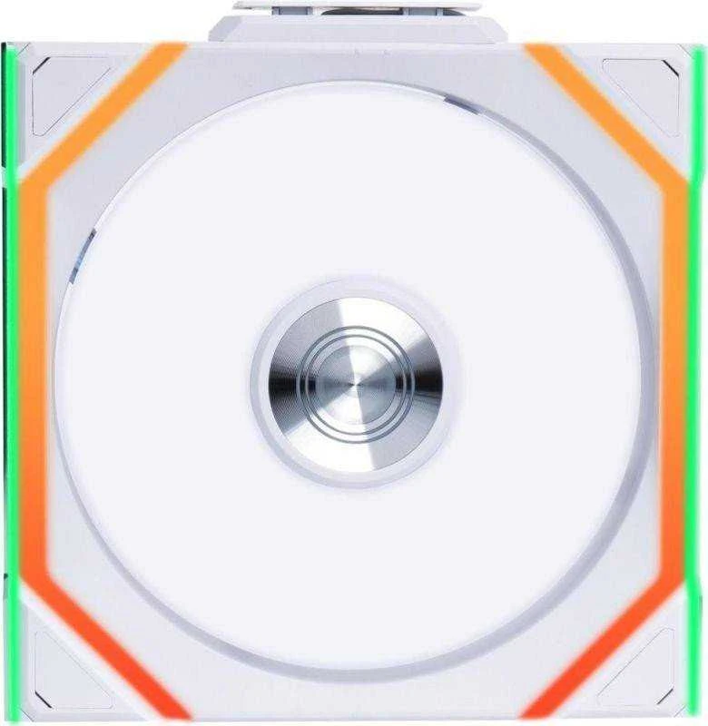 Lian Li UNI FAN SL-INF 120mm baltas su oranžiniu LED kontūru