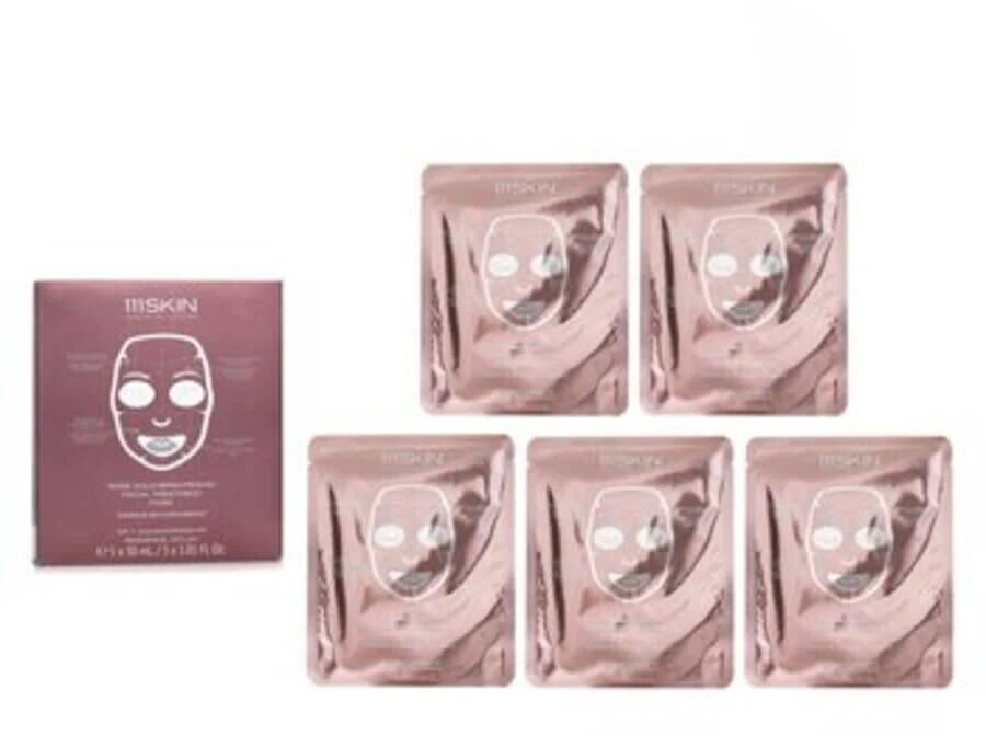 111SKIN Rose Gold Brightening Facial Treatment Mask veido kaukė, 5 x 30 ml