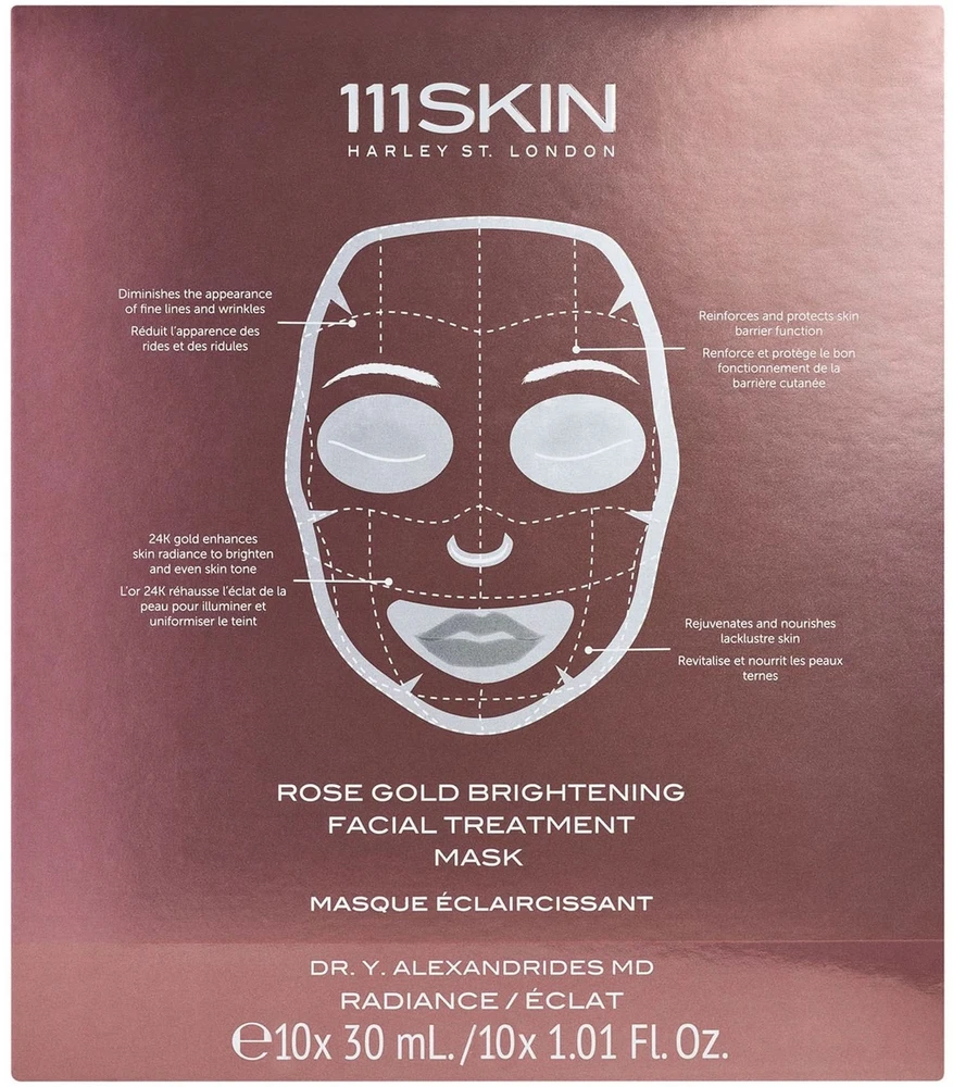111SKIN Rose Gold Brightening Facial Treatment Mask veido kaukė, 5 x 30 ml