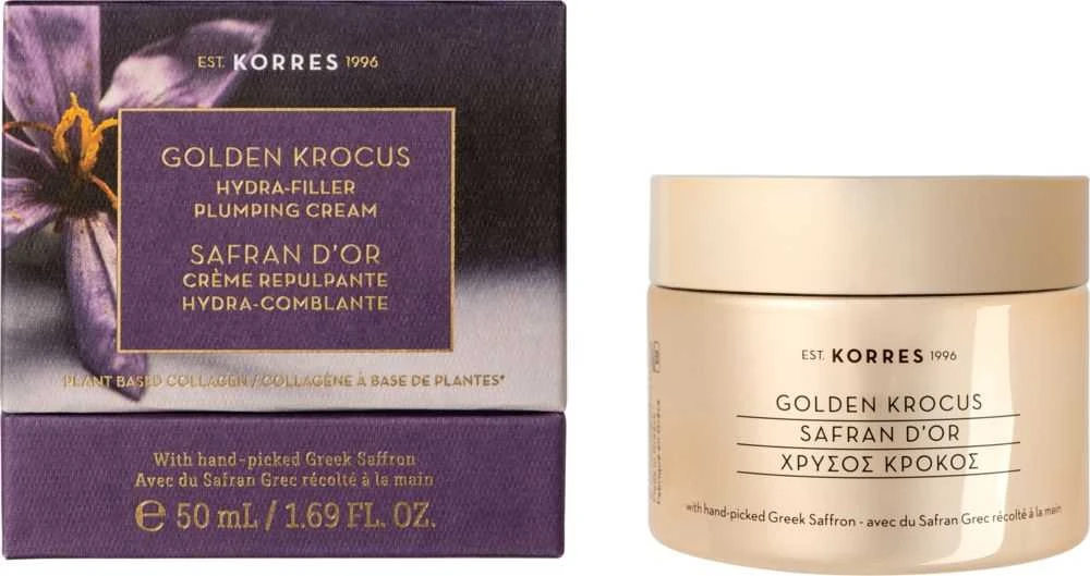 Korres Golden Krocus Hydra-Filler Plumping Kreminis Day Kreminis