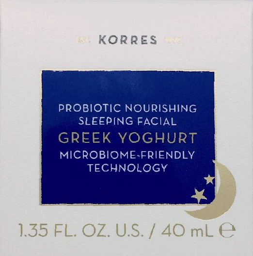 Korres graikiško jogurto maitinamasis kūno kremas veidui naktį, 40 ml