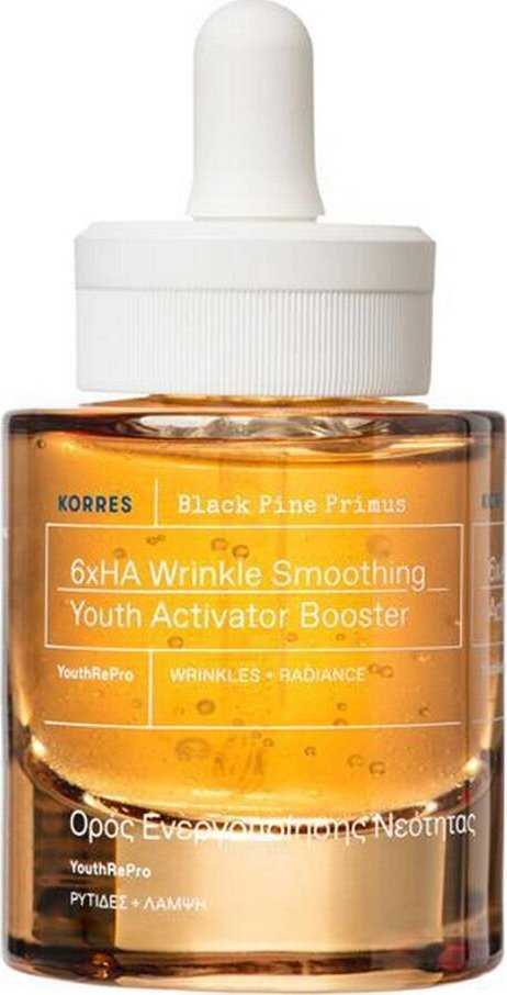 Korres Juodas Pine Primus koncentruotas raukšles lyginantis stiprintuvas 30ml