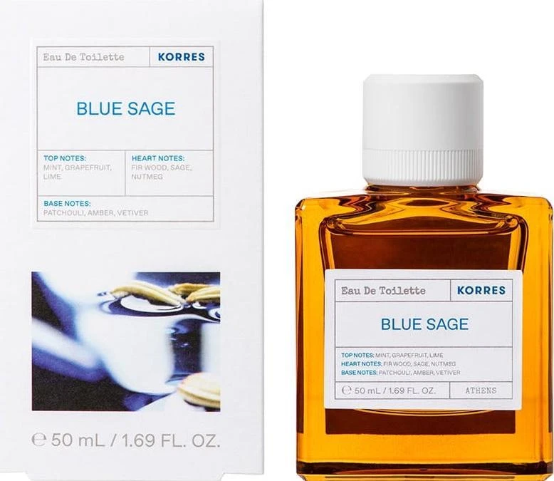 Korres Mėlyna Sage EDT tualetinis vanduo Unisex, 50 ml