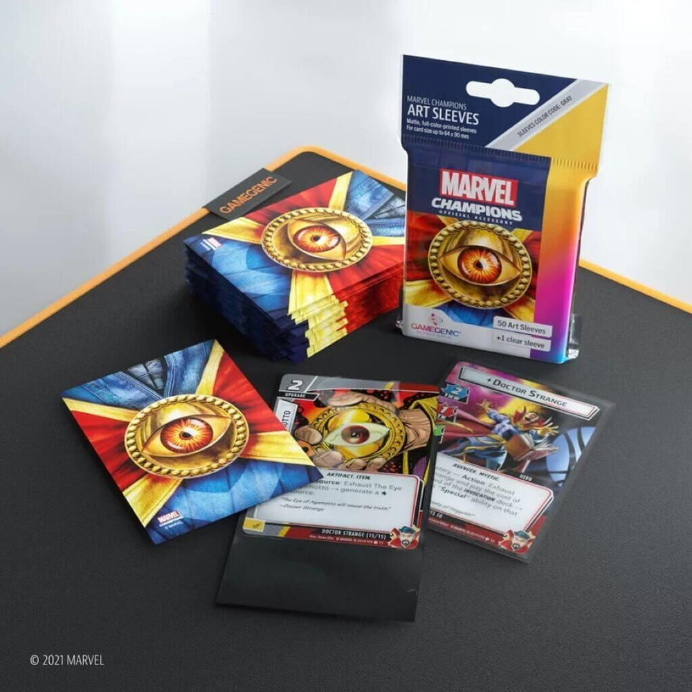 Kortų įmautės Gamegenic: Marvel Champions Art Sleeves (66 mm x 91 mm) Doctor Strange 50+1 vnt. aprašymas - Prekės nuotrauka