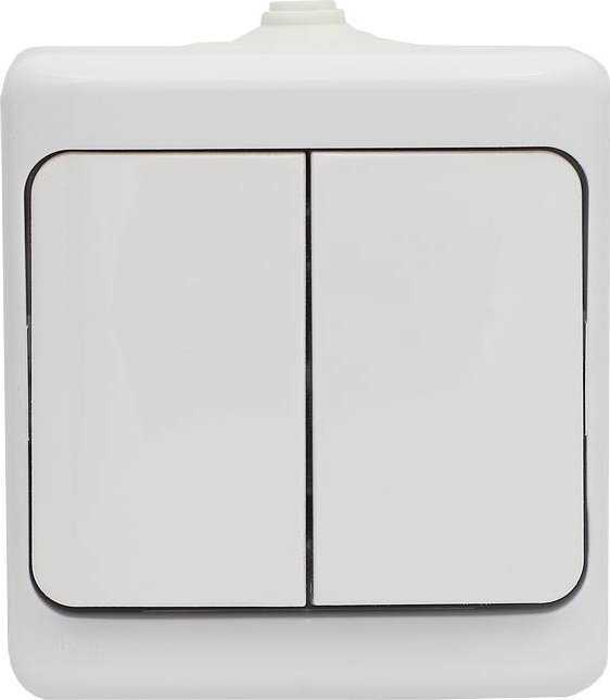 Kos Elektro System KOS Dvivietis žvakidės jungtis IP44 balta (180405)