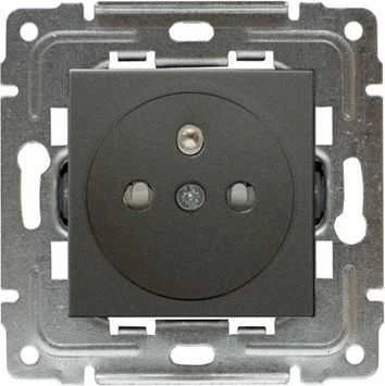 Kos Elektro System 456034 DANTE Vienvietis lizdas su/su langinėmis grafitas 456034