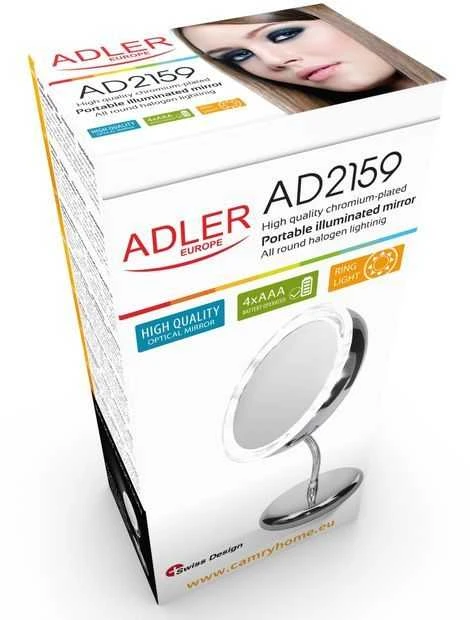Adler | Veidrodis | AD 2159 | 15 cm | LED veidrodis | Chrome