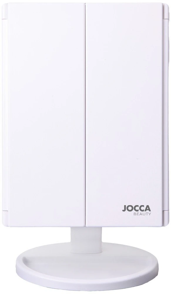 Jocca kosmetikos veidrodis sulankstomas trigubas su LED apšvietimu Makeup baltas