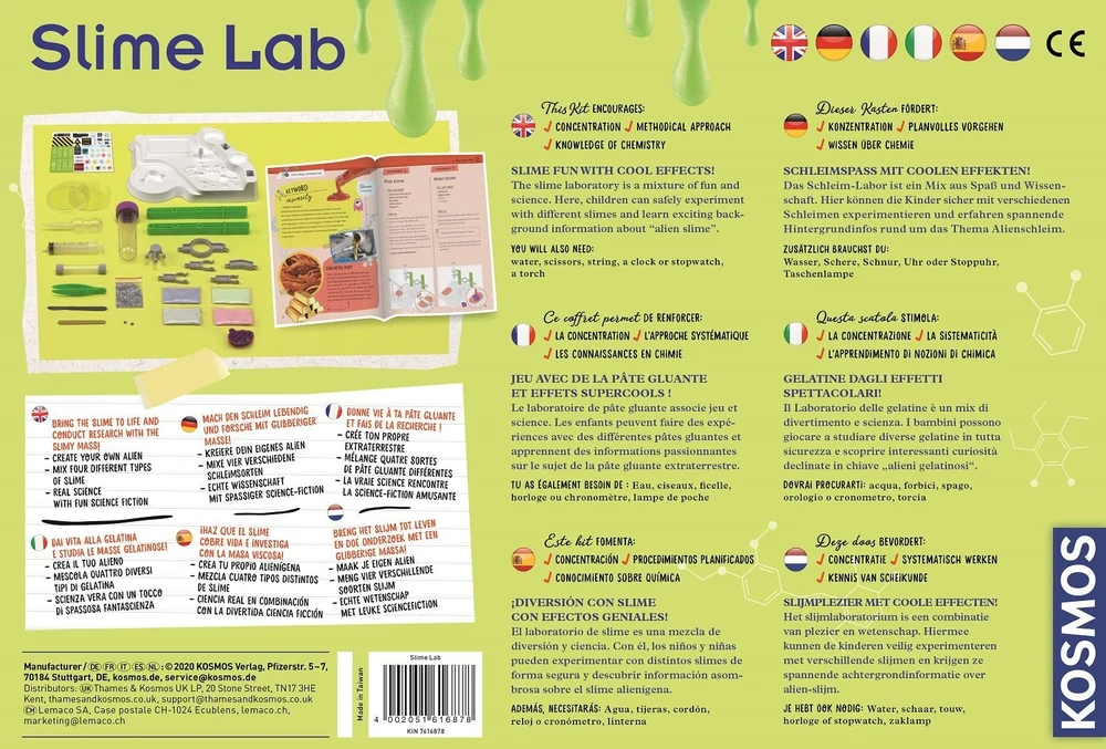 Šlykštuko – gleivių gamybos rink Kosmos Slime Lab 1KS616878