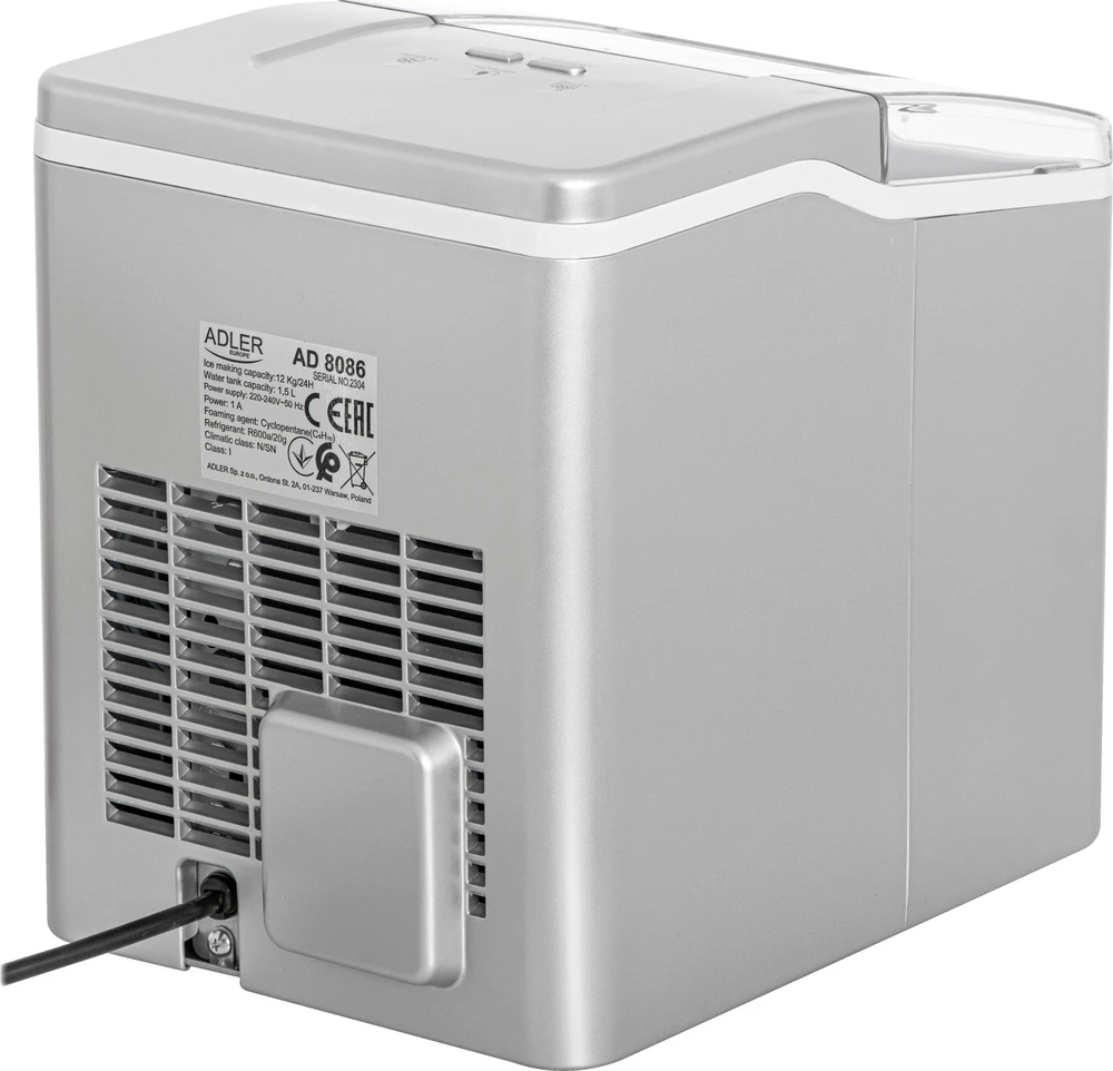 Adler | Ice Maker | AD 8086 | Power 100 W | Sidabrinis