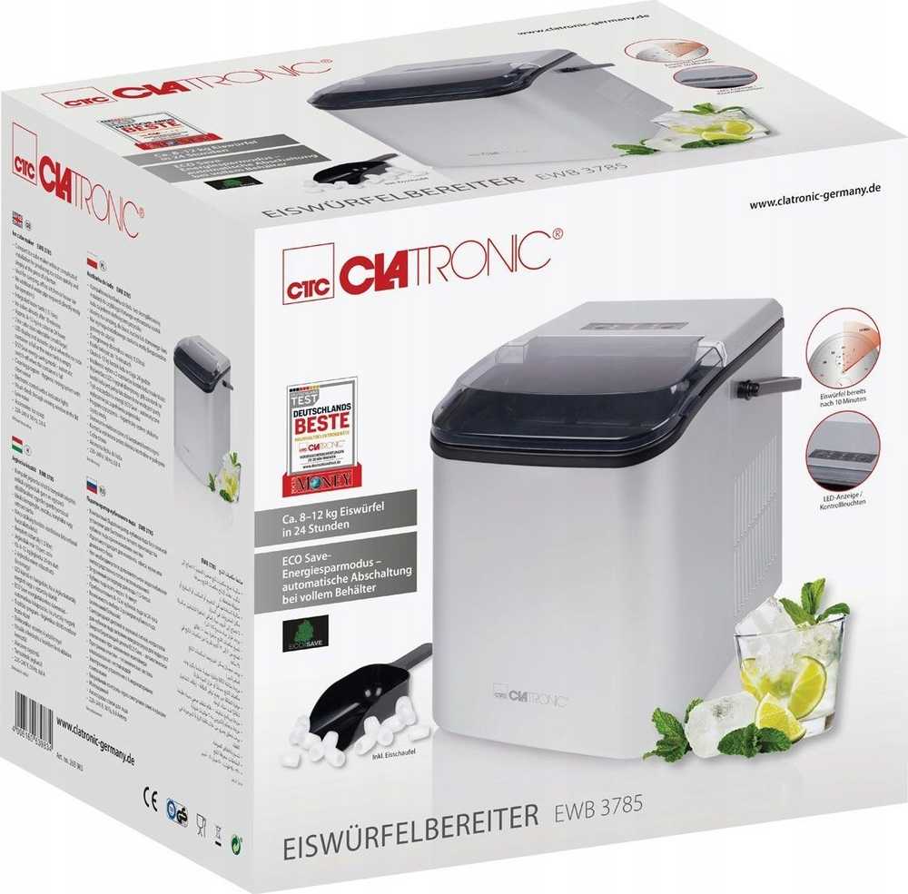 Clatronic EWB 3785 - ledo kubelių gaminimo įrenginys