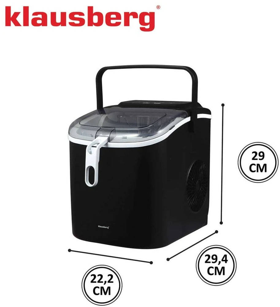 Kostkarka Automatinis ledo gaminimo aparatas, 100 W, LED skydelis, 1,2 l bakas, Klausberg, kb-7882