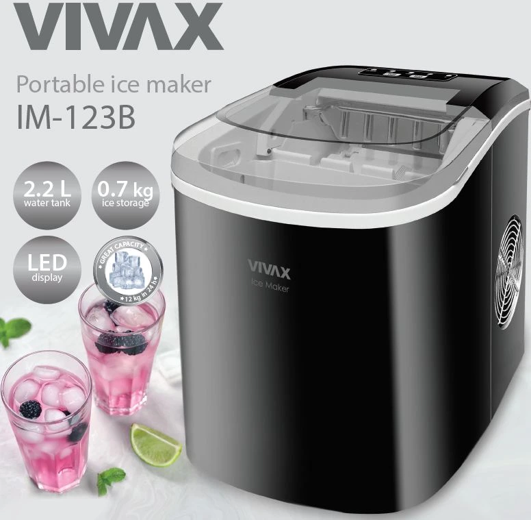 Kostkarka do lodu Vivax Kostkarka do lodu Vivax IM-123B Juoda