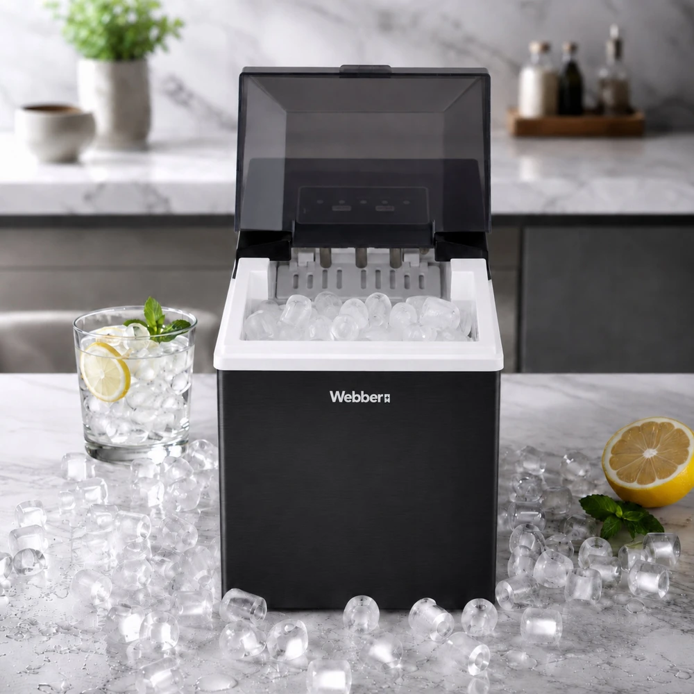 Ledų smulkintuvas Webber WEBBER namų ledo kubelių gaminimo aparatas 10kg 165W greitas ledas