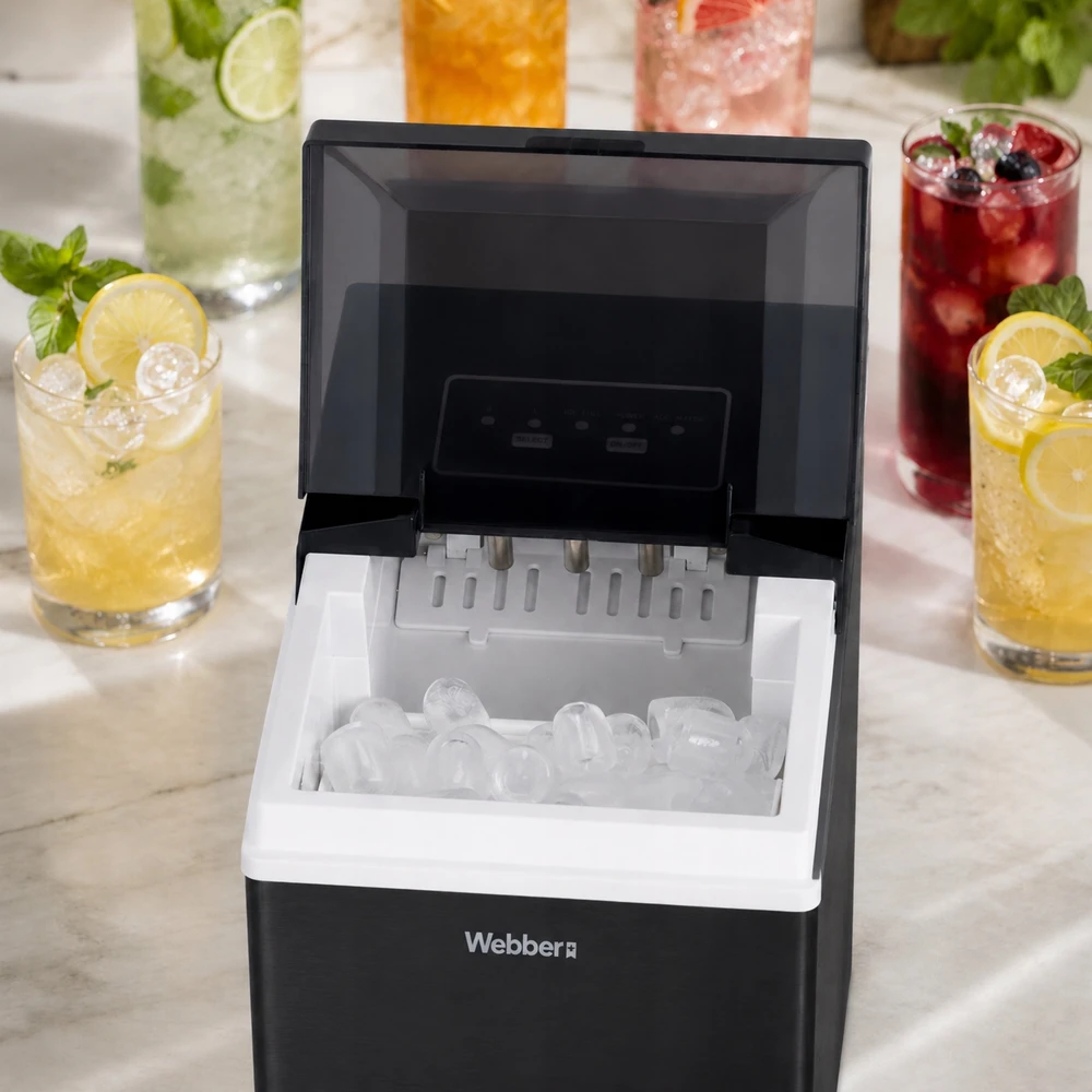 Ledų smulkintuvas Webber WEBBER namų ledo kubelių gaminimo aparatas 10kg 165W greitas ledas