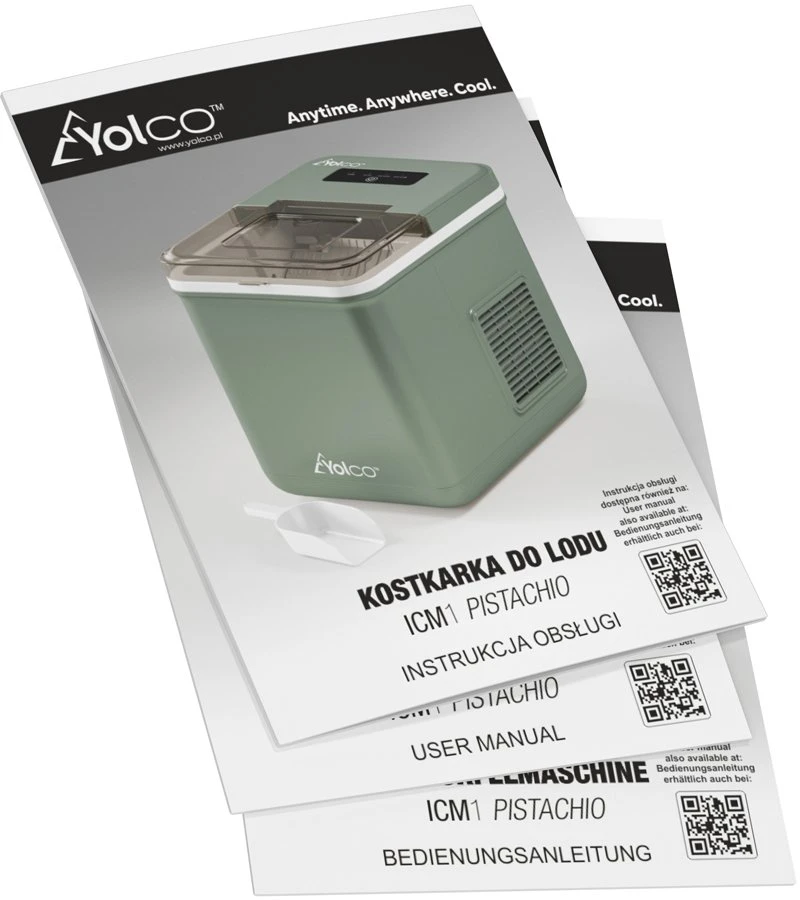 Kostkarka do lodu Yolco ICM1 Pistachio