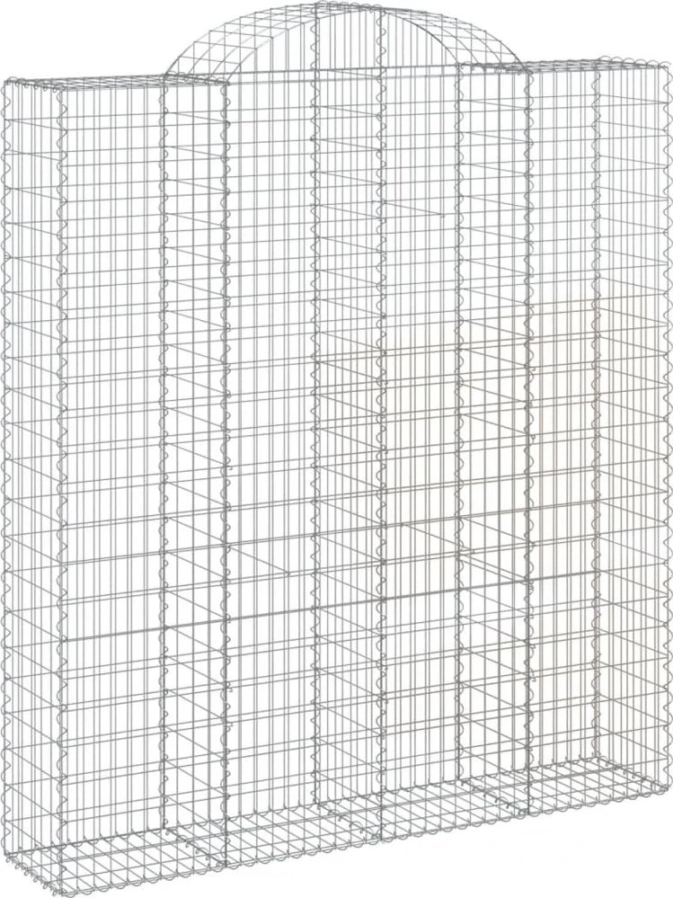 Išlenkti gabiono krepšiai, 12vnt., 200x50x220/240cm, geležis