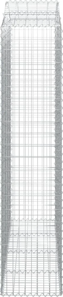 Išlenkti gabiono krepšiai, 7vnt., 200x50x220/240cm, geležis