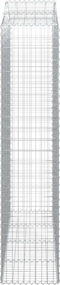 Išlenkti gabiono krepšiai, 9vnt., 200x50x220/240cm, geležis