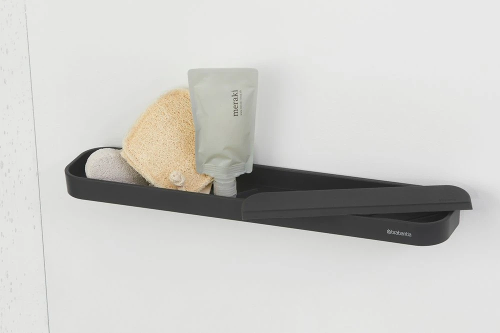 Brabantia plaukts + dušas tīrītājs MindSet, dark pilkas