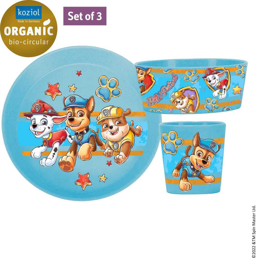 Paw Patrol 3 dalių Koziol vaikiškų indų rinkinys