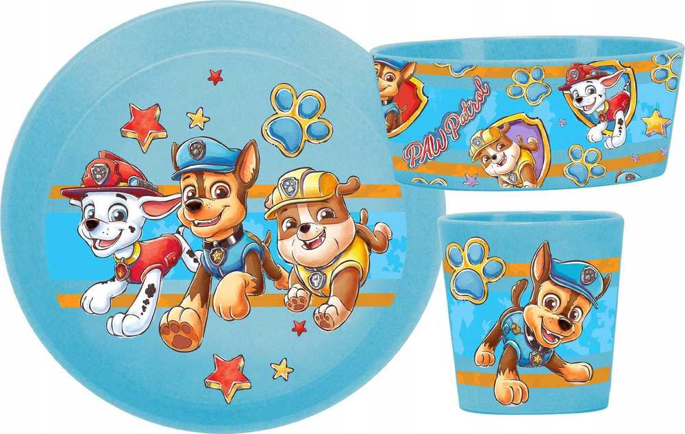 Paw Patrol 3 dalių Koziol vaikiškų indų rinkinys