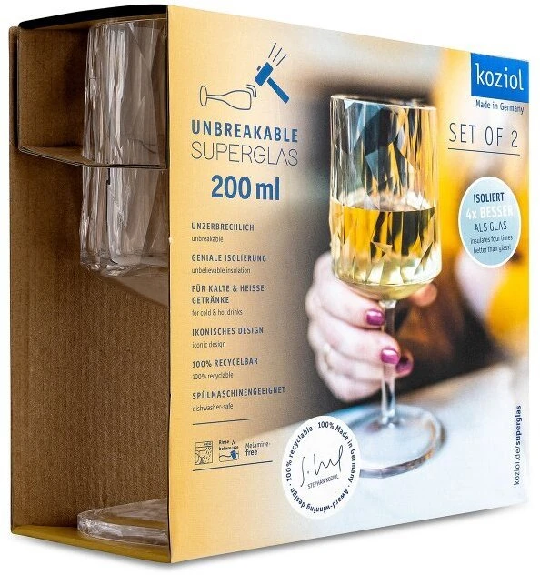 CLUB Nr. 9 vyno taurės, superglasas, 2 x 200 ml, KOZIOL