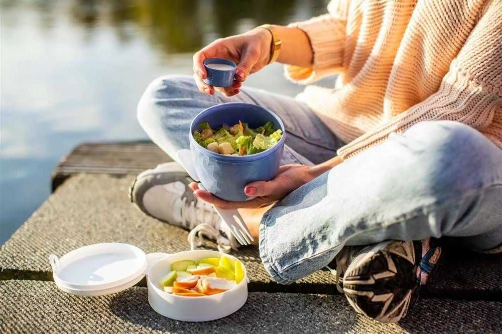 Pusryčiai, indelis salotoms ir užpilui BENTOBOX L, 3 vnt., KOZIOL