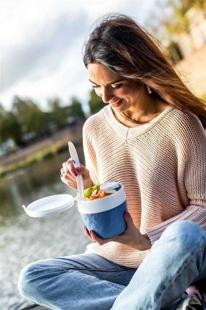 Pusryčiai, indelis salotoms ir užpilui BENTOBOX L, 3 vnt., KOZIOL
