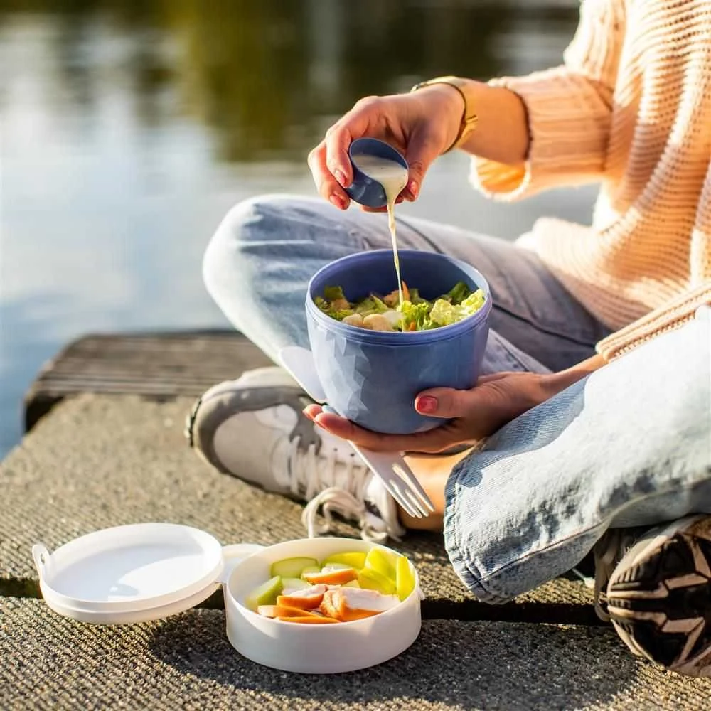 Pusryčiai, indelis salotoms ir užpilui BENTOBOX L, 3 vnt., KOZIOL