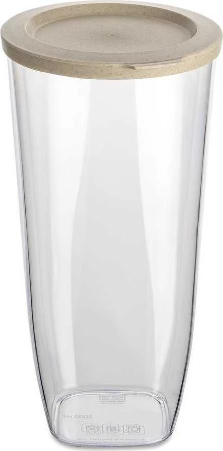 Plastikinis indas biriems maisto produktams CONNECT, sandarus, 2000 ml, KOZIOL