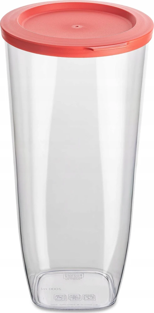 Plastikinis indas biriems maisto produktams CONNECT, sandarus, 2000 ml, KOZIOL