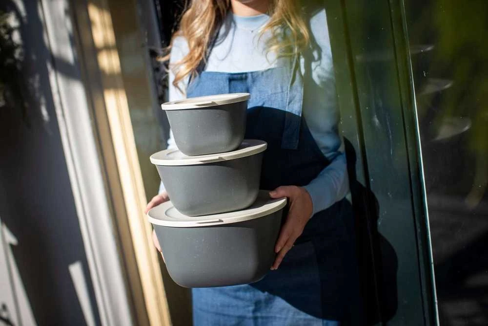 Dėžutė su dangteliu 1l + 2l + 4l, CONNECT BOX SET STOCKHOLM, rinkinys 3 vnt., KOZIOL