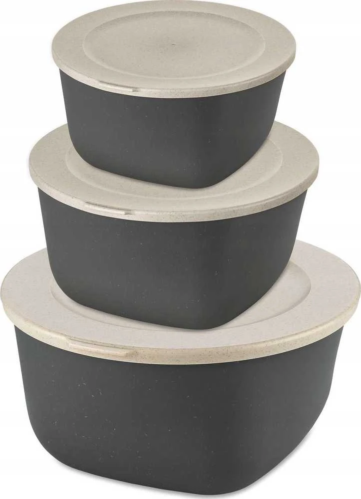 Dėžutė su dangteliu 1l + 2l + 4l, CONNECT BOX SET STOCKHOLM, rinkinys 3 vnt., KOZIOL