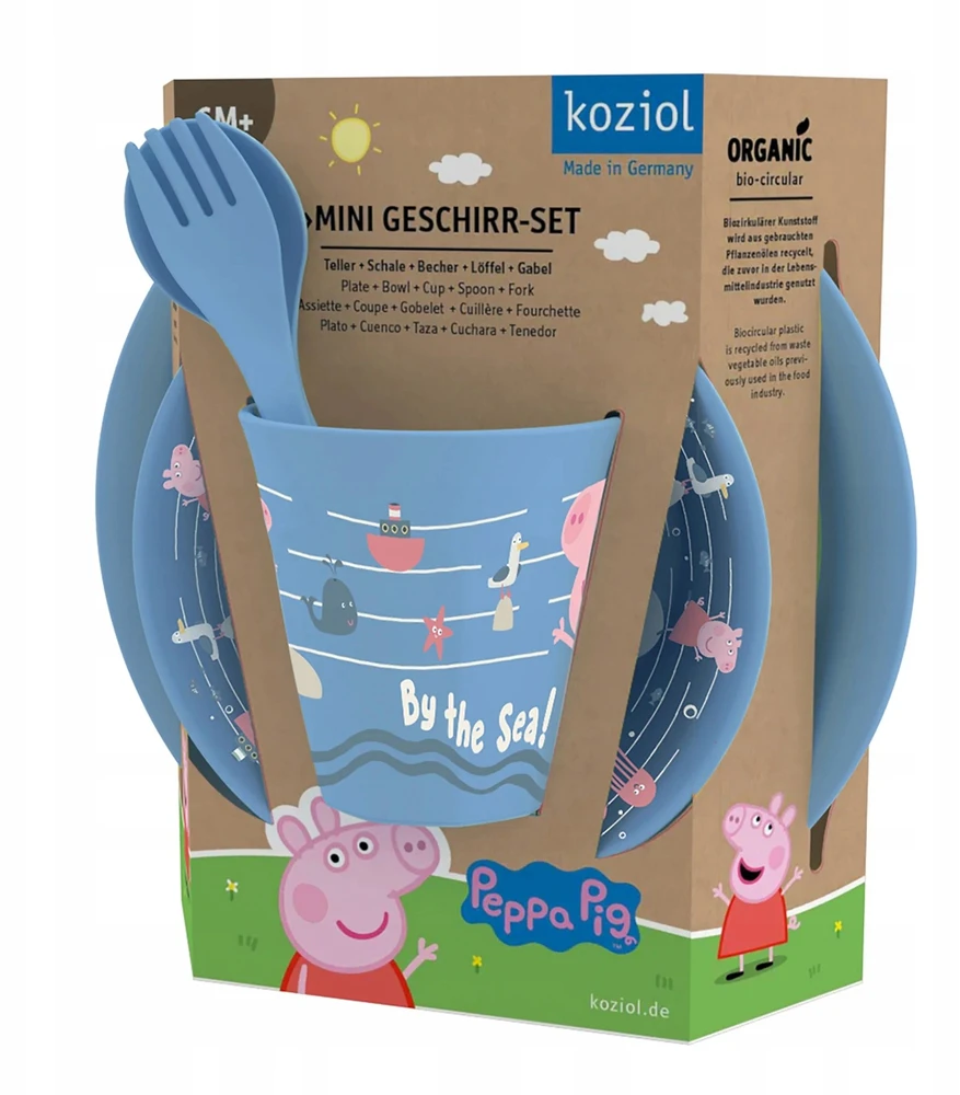 Koziol Rinkinys NACZYŃ DLA DZIECI TWORZYWO SZTUCZNE 4-CZĘŚCIOWY Mėlynas PEPPA PIG