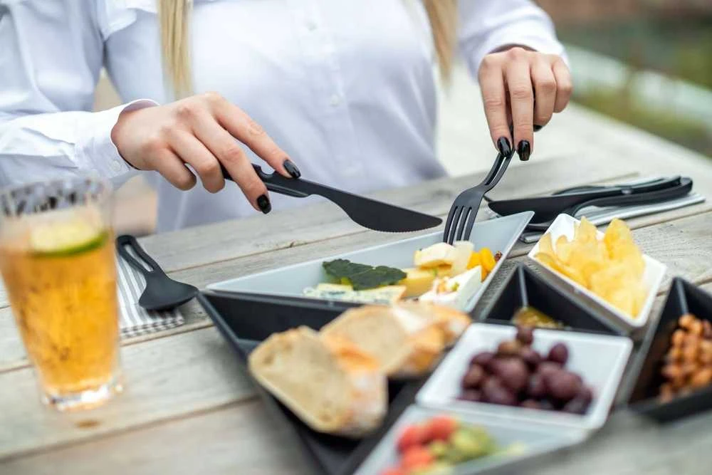 Turistinis stalo įrankių rinkinys CLICK ORGANIC, KOZIOL