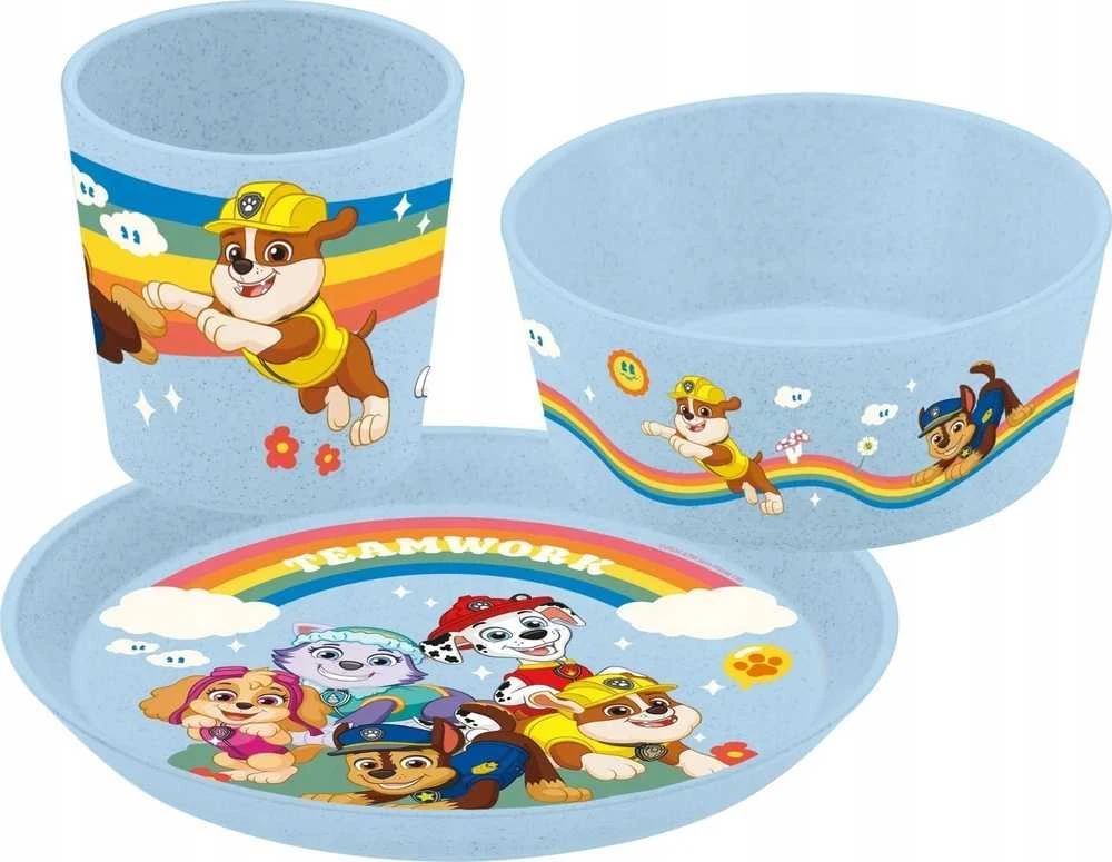 Indų rinkinys vaikams: lėkštė, dubuo, puodelis CONNET Paw Patrol, KOZIOL