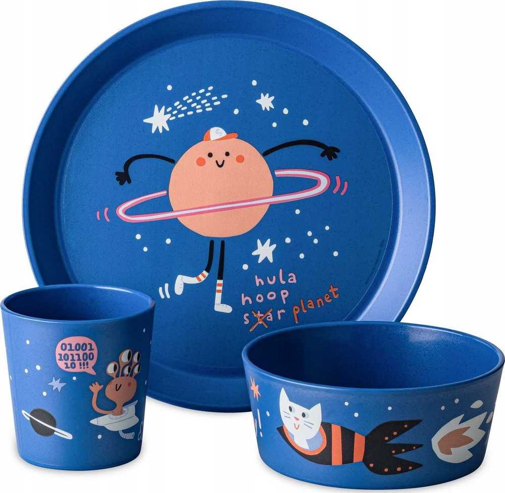 Koziol Connect Space pusryčių rinkinys (lėkštė + dubuo + puodelis)