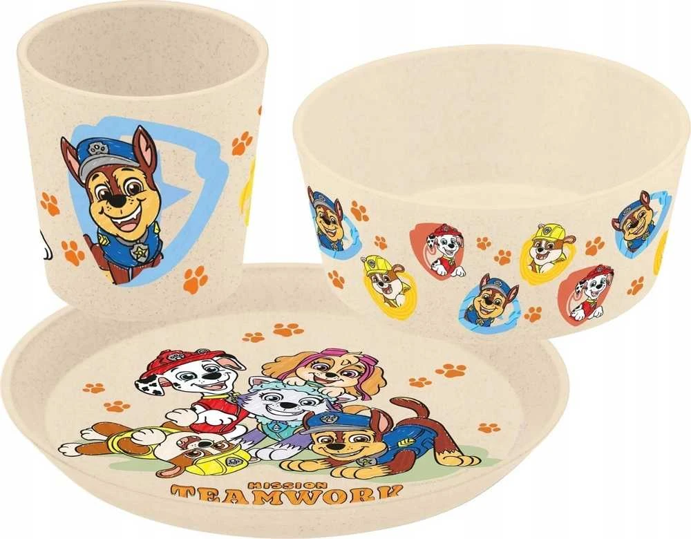 Indų rinkinys vaikams: lėkštė, dubuo, puodelis CONNET Paw Patrol, KOZIOL