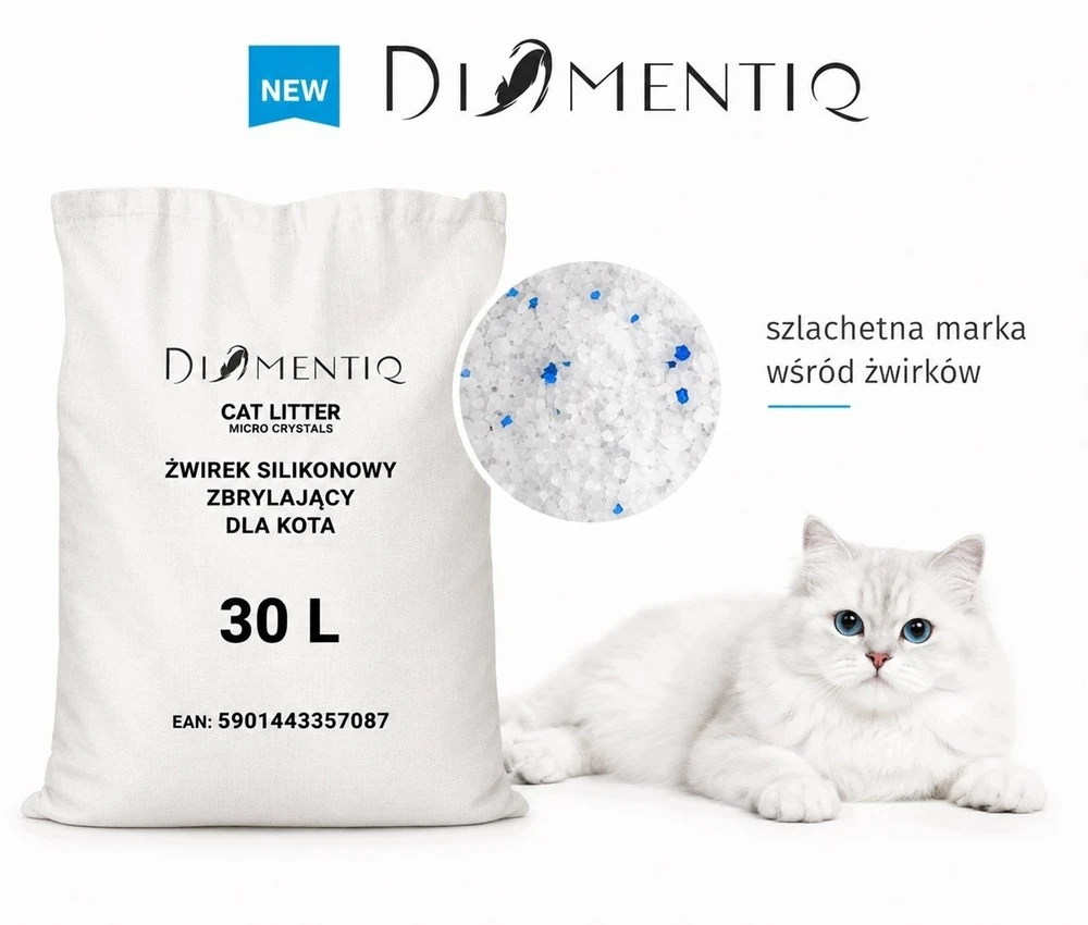 DIAMENTIQ Micro Crystals - Kačių kraikas - 30 l