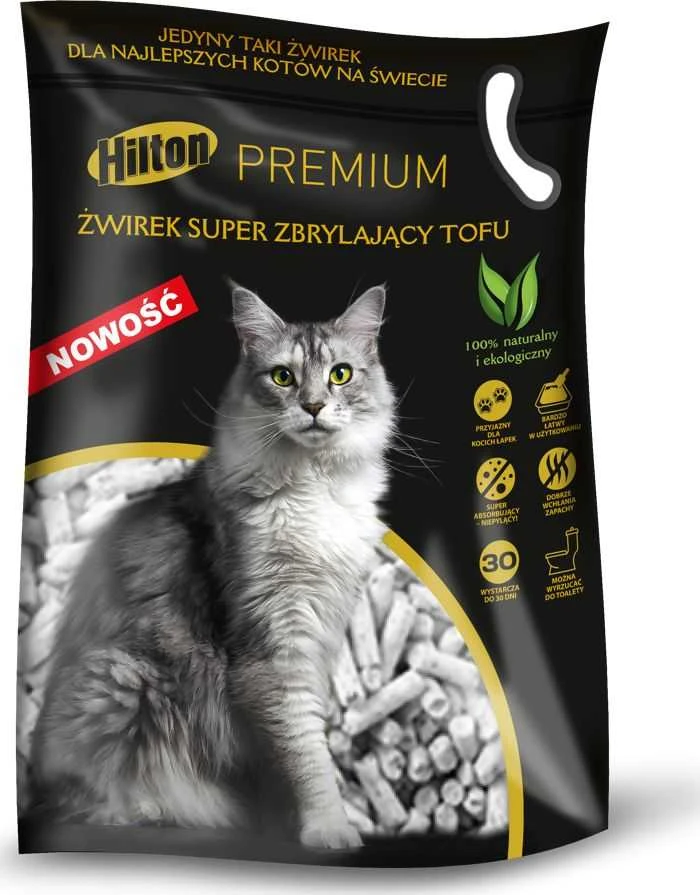 Kačių Kraikas - Hilton Tofu Super Clumping, 2,5kg