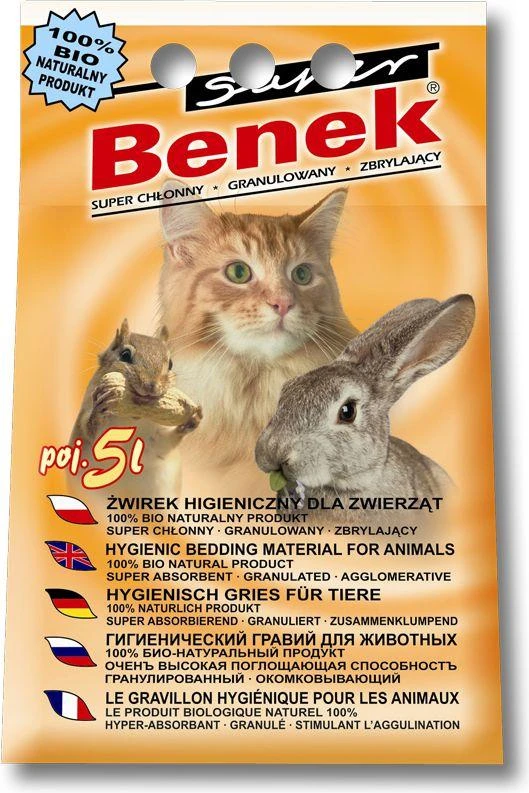 Certech Kačių Kraikas - SUPER BENEK UNIVERSAL Bentonito Smėlis 5 l