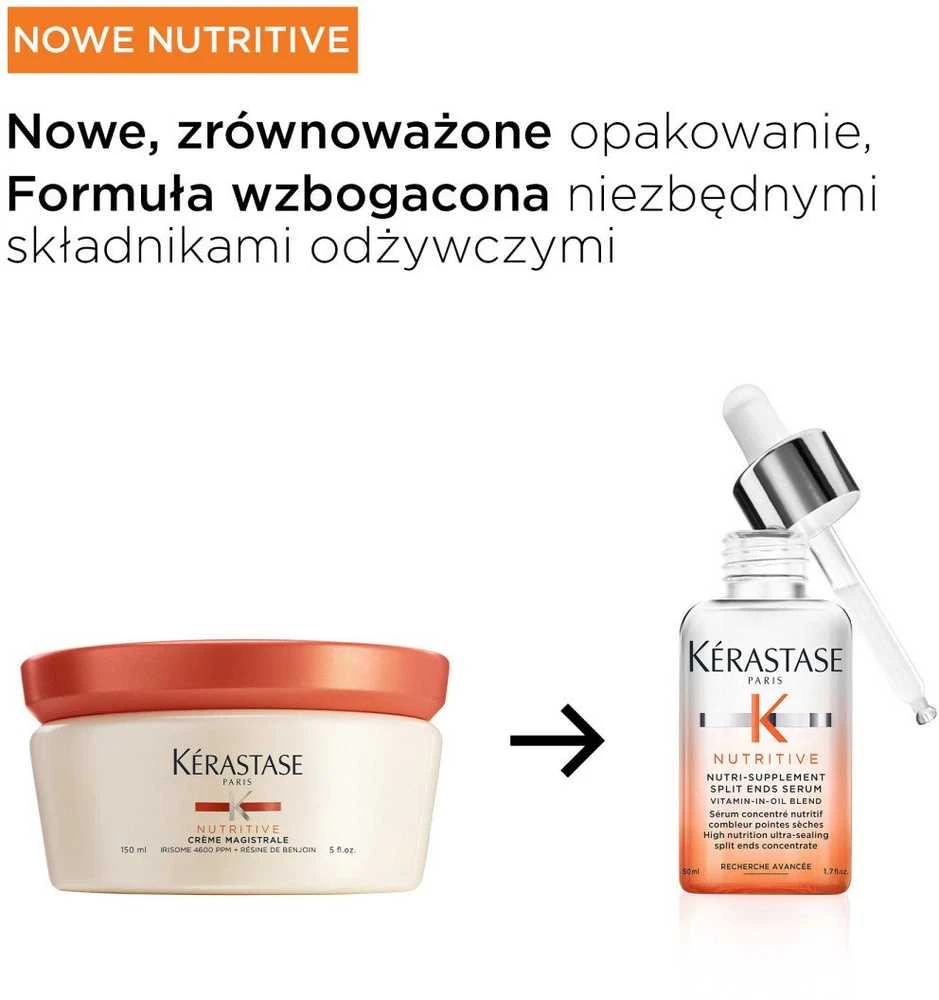 Kérastase Nutritive Nutri-Supplement Split Ends Serum maitinantis serumas galvos odai, 50 ml