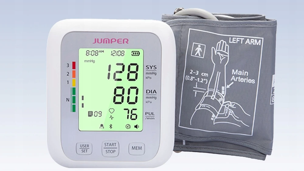 Kraujospūdžio matuoklis Jumper JPD-HA120 Bluetooth balta