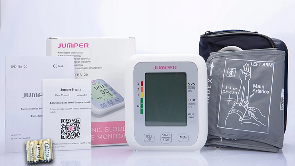 Kraujospūdžio matuoklis Jumper JPD-HA120 Bluetooth balta